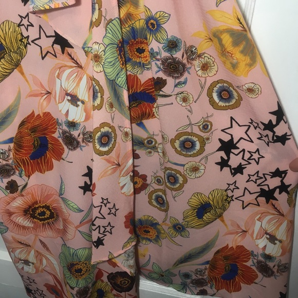 NWT Topshop 6 Floral wrap dress sexy back pink $95 - Picture 6 of 8
